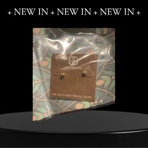 Giani Bernini 24K Gold Over Sterling Silver Stud Earrings